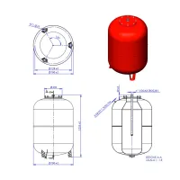 Vaso di espansione MAXIVAREM LR CE da 500 litri UR500471CS000000