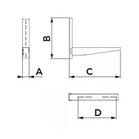 Mensola industriale Ivory TSE 400 SCD500008