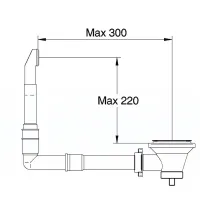 Piletta Gattinara Basket Mini con troppopieno per lavello lavatoio in ceramica - 1"1/2 A.8083.02