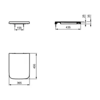 Ideal Standard Blend Cube sedile slim per vaso, a chiusura rallentata, colore bianco finitura lucido T392701