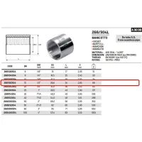 Manicotto 3/4" AISI304L- ISO4144 da tubo senza saldatura 268102304L