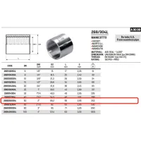Manicotto 3/4" AISI304L- ISO4144 da tubo senza saldatura 268200304L