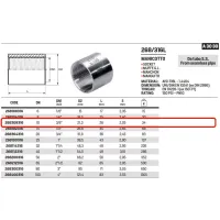 Manicotto 3/8" AISI316L- ISO4144 da tubo senza saldatura 268308316L