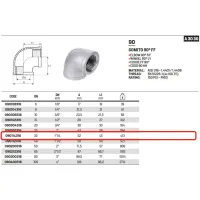 Gomito 90° FF 1"1/4 AISI316 - ISO4144 090114316L - -  RACCORDERIE METALLICHE - -  