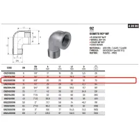 Gomito 90° MF 3/8" AISI316 - ISO4144 092308316L - -  RACCORDERIE METALLICHE - -  