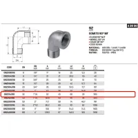 Gomito 90° MF 1"1/4 AISI316 - ISO4144 092114316L - -  RACCORDERIE METALLICHE - -  