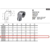Gomito 90° MF 2" AISI316 - ISO4144 092200316L - -  RACCORDERIE METALLICHE - -  