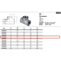 Tee femmina 3/4" AISI316 - ISO4144 131304316L - -  RACCORDERIE METALLICHE - -  
