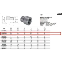Manicotto ridotto FF 1/2" x 3/8" 316 ISO4144 140102308L - -  RACCORDERIE METALLICHE - -  