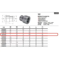 Manicotto ridotto FF 1" x 1/2" 316 ISO4144 140100102L - -  RACCORDERIE METALLICHE - -  