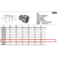Manicotto ridotto FF 1"1/2 x 1"1/4 316 ISO4144 140112114L - -  RACCORDERIE METALLICHE - -  