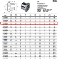 Riduzione MF 1/2" x 3/8" AISI316 ISO4144 141102308L - -  RACCORDERIE METALLICHE - -  