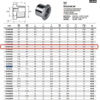 Riduzione MF 3/4" x 1/2" AISI316 ISO4144 141304102L - -  RACCORDERIE METALLICHE - -  