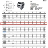 Riduzione MF 1" x 1/2" AISI316 ISO4144 141100102L - -  RACCORDERIE METALLICHE - -  