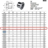 Riduzione MF 1"1/4 x 1" AISI316 ISO4144 141114100L - -  RACCORDERIE METALLICHE - -  
