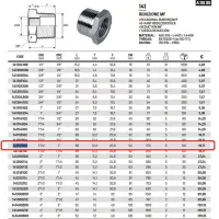 Riduzione MF 1"1/2 x 1" AISI316 ISO4144 141112100L - -  RACCORDERIE METALLICHE - -  