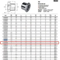 Riduzione MF 2" x 1" AISI316 ISO4144 141200100L - -  RACCORDERIE METALLICHE - -  