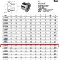 Riduzione MF 2" x 1"1/2 AISI316 ISO4144 141200112L - -  RACCORDERIE METALLICHE - -  