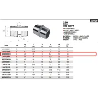 Vite doppia 3/8" AISI316 - ISO4144 280308316L - -  RACCORDERIE METALLICHE - -  