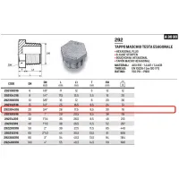 Tappo M esagonale 3/4" AISI316 ISO4144 292304316L - -  RACCORDERIE METALLICHE - -  