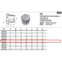 Tappo M esagonale 1"1/4 AISI316 ISO4144 292114316L - -  RACCORDERIE METALLICHE - -  