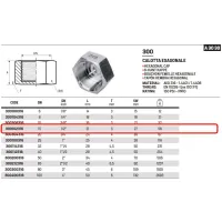 Calotta esagonale 1/2" AISI 316 ISO4144 300102316L - -  RACCORDERIE METALLICHE - -  