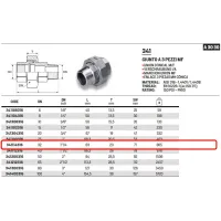 Giunto a 3 pz MF 1"1/4 AISI 316 - ISO4144 341114316L - -  RACCORDERIE METALLICHE - -  