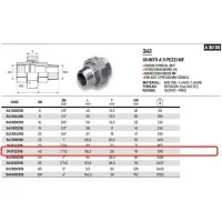 Giunto a 3 pz MF 1"1/2 AISI 316 - ISO4144 341112316L - -  RACCORDERIE METALLICHE - -  