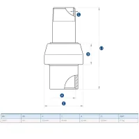 Giunto isolante Dielettrico - ø 1" MF PN10 per utenze gas e acqua 00000020010