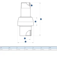 Giunto isolante dielettrico ø 2"1/2 MF PN10 per utenze gas e acqua 00000020030