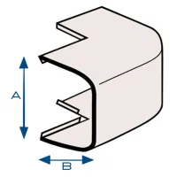 Angolo esterno compatibile con canaline EVA e SONIA - 65x50 mm 00000012786