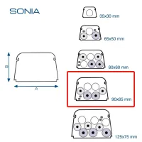 Canalina bianca per condizionatore mod. Sonia - 90x65 mm - l. 2000 mm (prezzo a metro - acquisto min. 2 metri e multipli) 00000012313