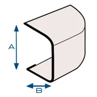 Tappo terminale compatibile con canaline EVA e SONIA 90x65 mm 00000012792