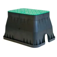 Pozzetto per valvole chiusura / elettrovalvole da irrigazione con bullone coperchio con bordo rettangolare standard 496x380 mm IGPCZ2000N04R