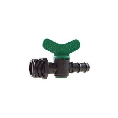 Rubinetto da 16 mm per irrigazione a goccia per filetto maschio da 3/4" IVVMP27M0N16C