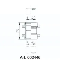 Adattatore tubo liscio ø 40 x 40mm bianco 8.2446.01