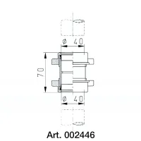 Adattatore tubo liscio ø 40 x 40mm bianco 8.2446.01