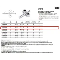 Collare nylon doppio ø14 per fissaggio tubo rame 270140200