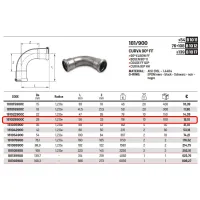 Curva 90° FF ø28 Inox 316L a pressare 181028900C - -  RACCORDERIE METALLICHE - - 181028900C