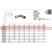 Curva 90° MF ø18 Inox 316L a pressare 181018901C - -  RACCORDERIE METALLICHE - - 181018901C