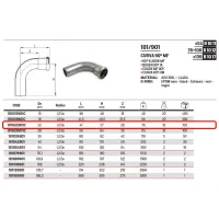 Curva 90° MF ø22 Inox 316L a pressare 181022901C - -  RACCORDERIE METALLICHE - - 181022901C