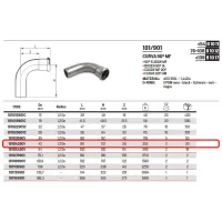 Curva 90° MF ø42 Inox 316L a pressare 181042901