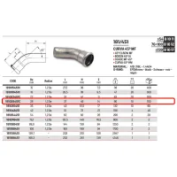 Curva 45° MF ø28 Inox 316L a pressare 181028451C - -  RACCORDERIE METALLICHE - - 181028451C