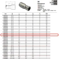 Riduzione MF ø42 x 28 Inox 316L a pressare 191042028