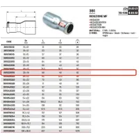 Riduzione MF ø28 x 18 a pressare 391028018