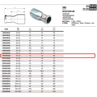 Riduzione MF ø35 x 22 a pressare 391035022