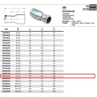 Riduzione MF ø54 x 42 a pressare 391054042