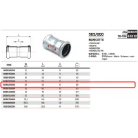 Manicotto ø28 a pressare 383028000