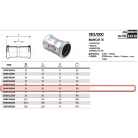 Manicotto ø35 a pressare 383035000
