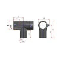 Raccordo a Tee elettrosaldabile Nupi - diametro 125 mm - in PE 12ETCE125
